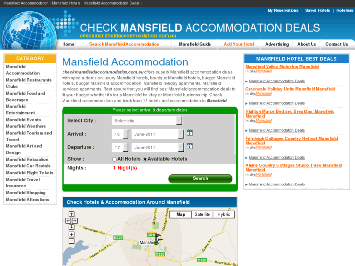 www.checkmansfieldaccommodation.com.au