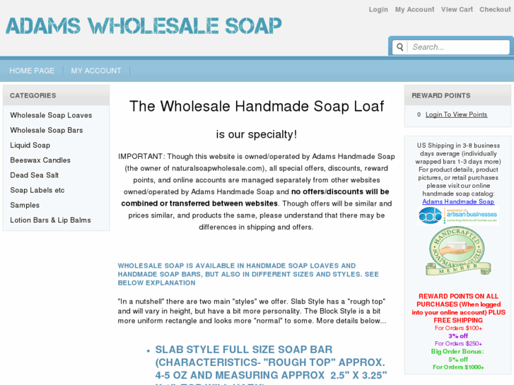 www.adamswholesalesoap.com
