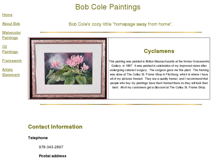 www.bobcolepaintings.com