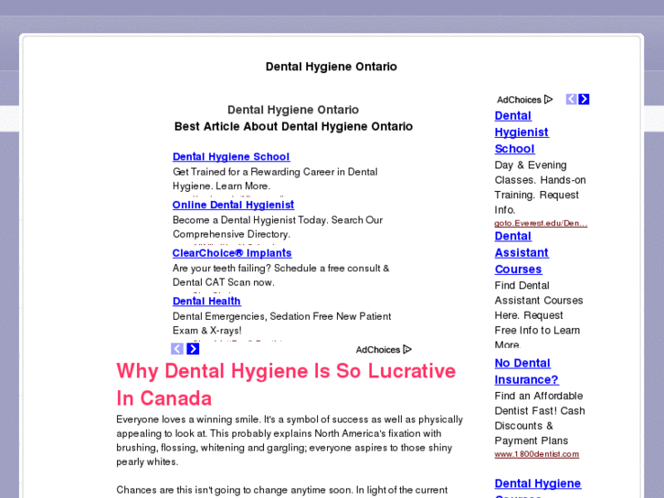 www.dentalhygieneontario.com