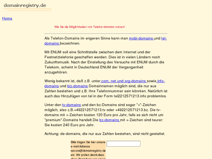 www.enumdomain.org