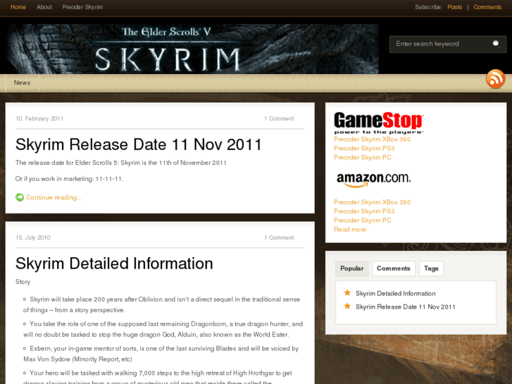 www.skyrimgame.com