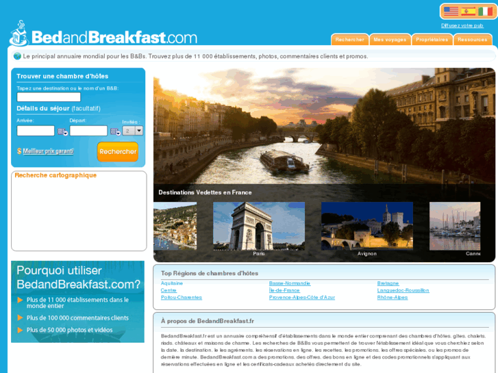 www.bedandbreakfast.fr