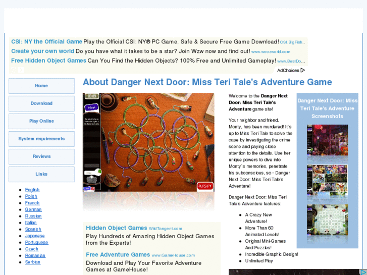www.dangernextdoormissteritalesadventureonlinegame.com