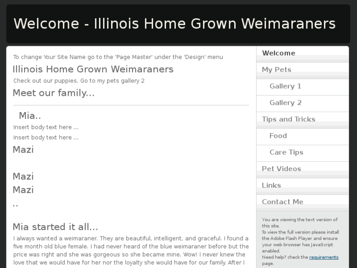 www.illinoishomegrownweimaraners.com