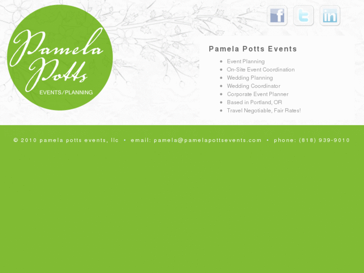 www.pamelapottsevents.com