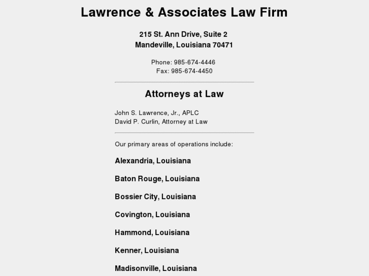 www.lawrenceandassociateslawfirm.com