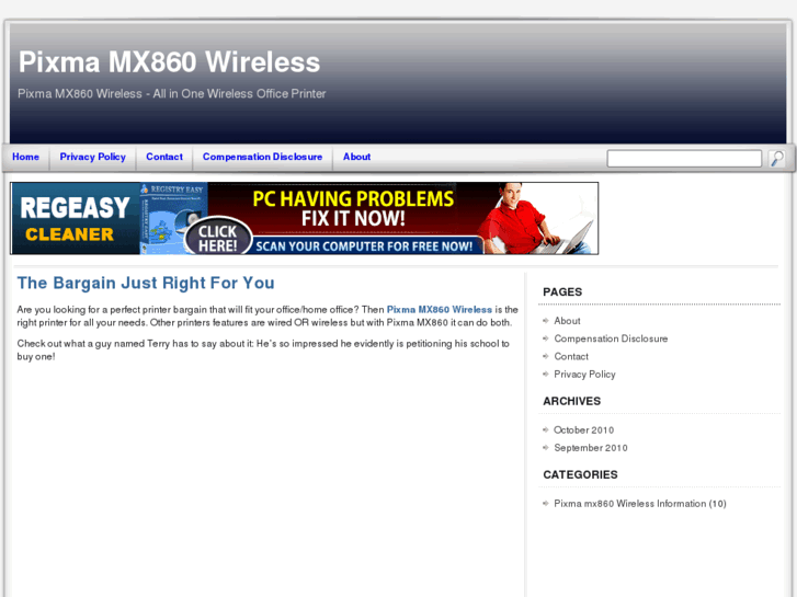 www.pixmamx860wireless.com