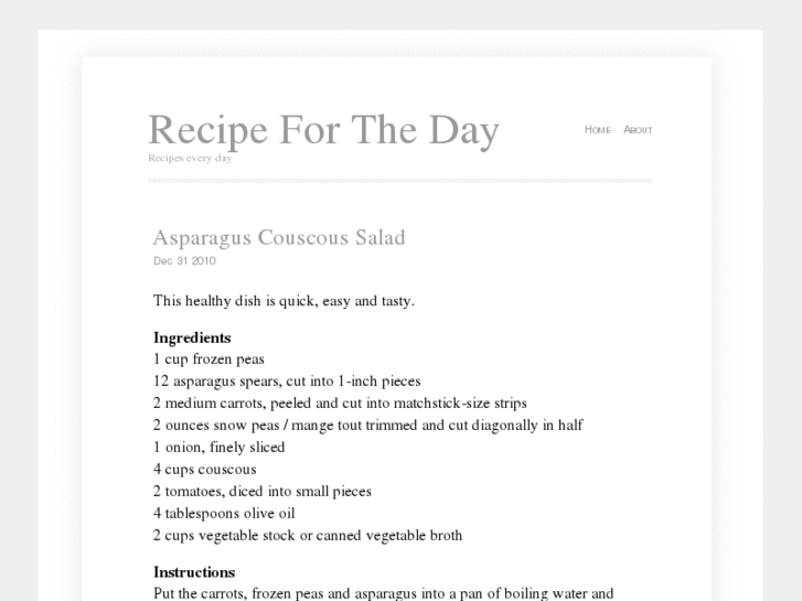 www.recipefortheday.com