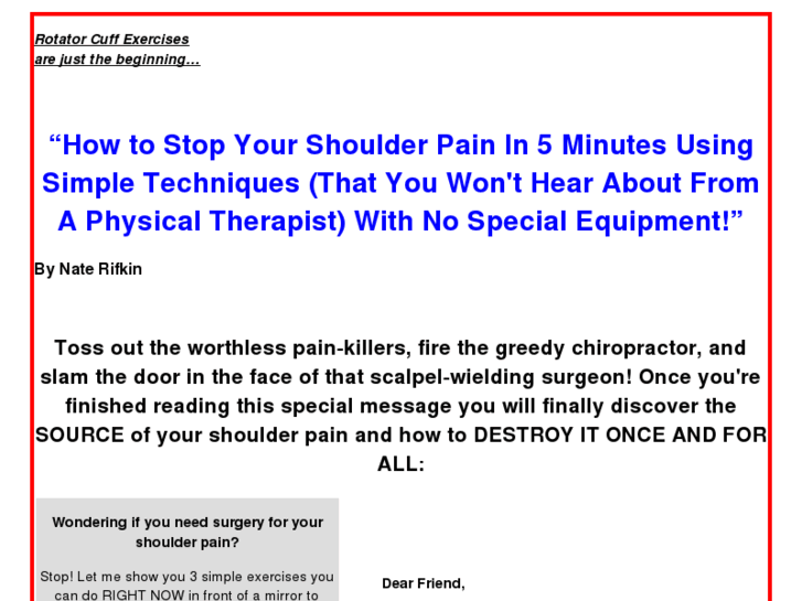 www.relieveshoulderpain.com