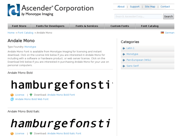 www.andalefonts.com