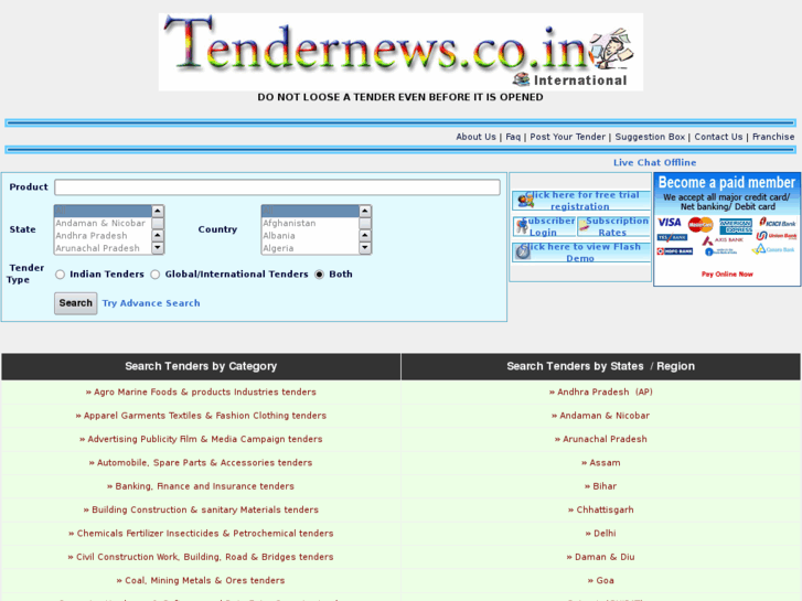 www.tendernews.co.in