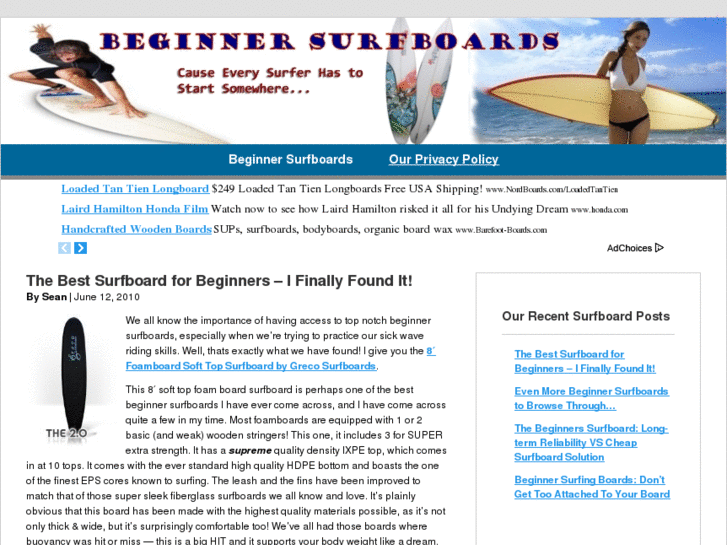 www.thebeginnersurfboards.com