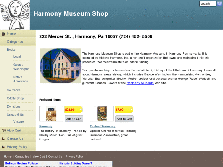 www.harmonymuseumgiftshop.org