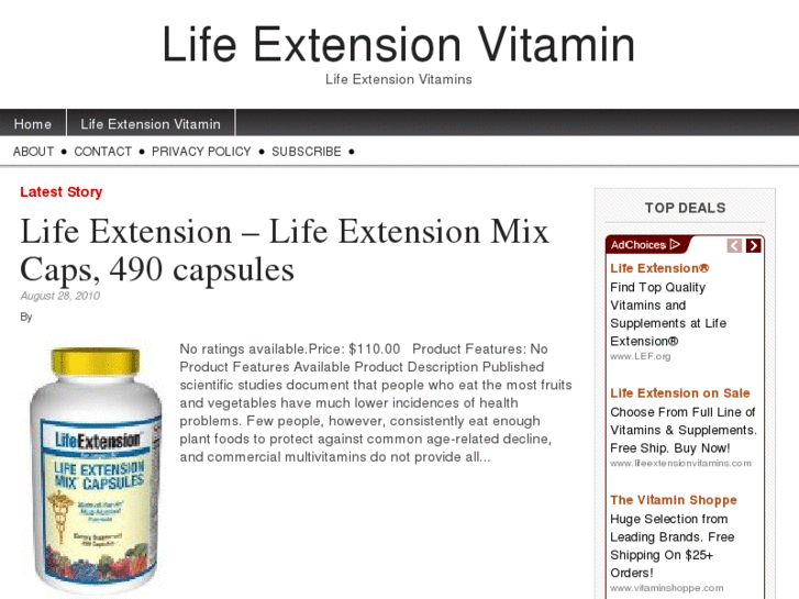 www.lifeextensionvitamin.org