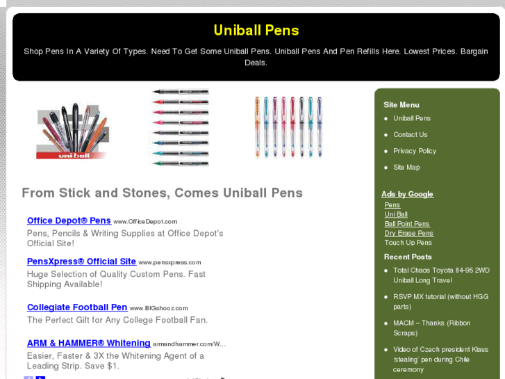 www.uniballpens.net