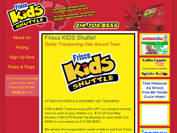 www.friscokidsshuttle.com