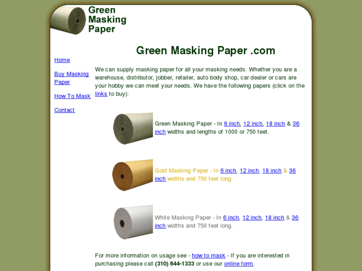 www.greenmaskingpaper.com