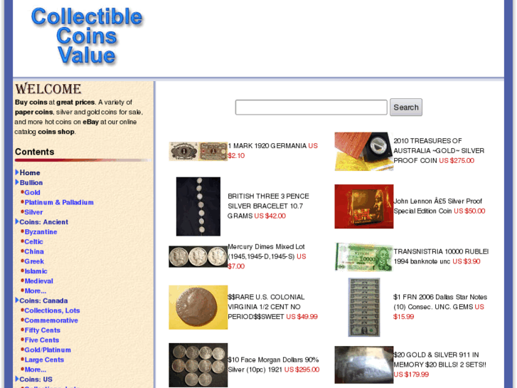 www.collectiblecoinsforsale.com