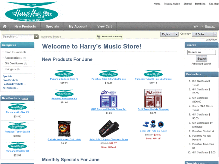 www.harrysmusicstore.com