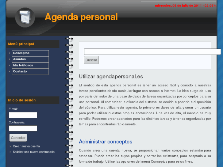 www.agendapersonal.es