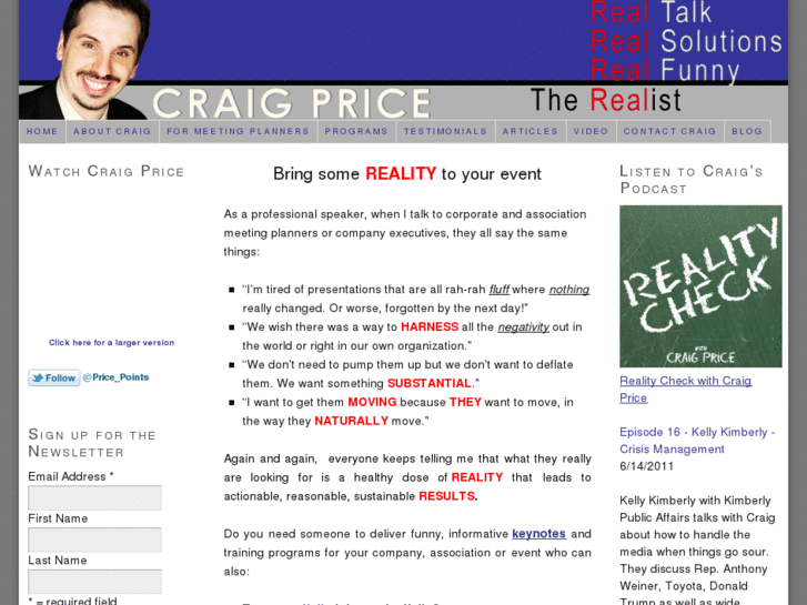 www.speakercraigprice.com