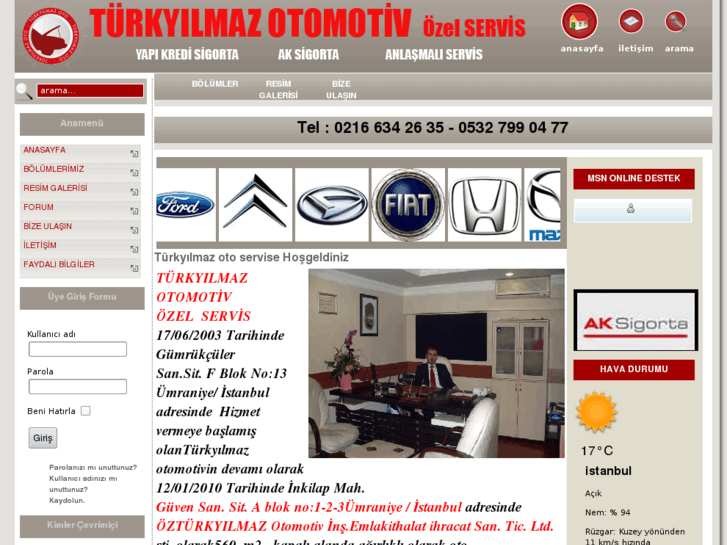 www.turkyilmazotoservis.com
