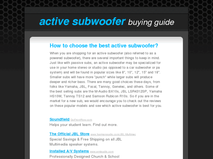 www.activesubwoofer.com