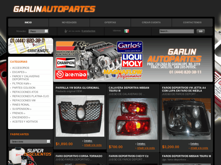 www.garlinautopartes.com