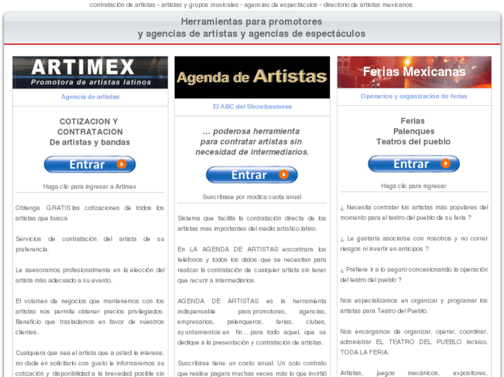 www.agendadeartistas.com