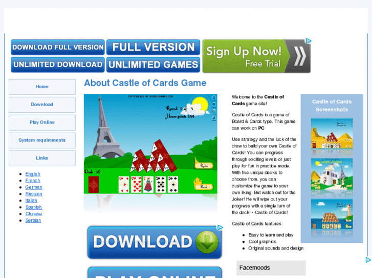 www.castleofcardsonlinegame.com
