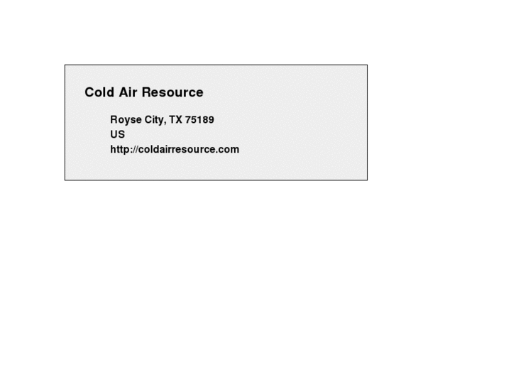 www.coldairresource.com