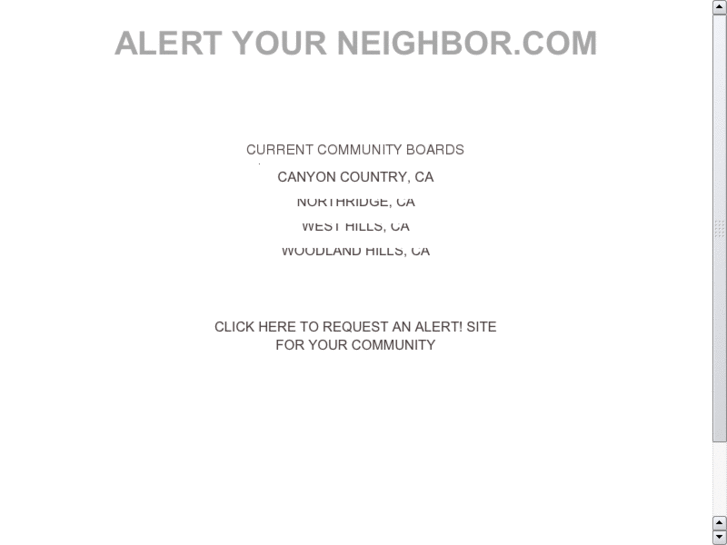 www.alertyourneighbor.com