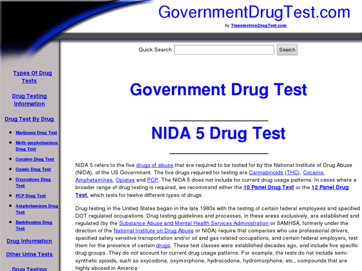 www.governmentdrugtest.com