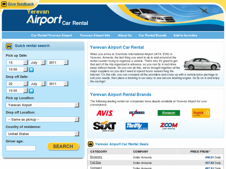 www.yerevanairportcarrental.com