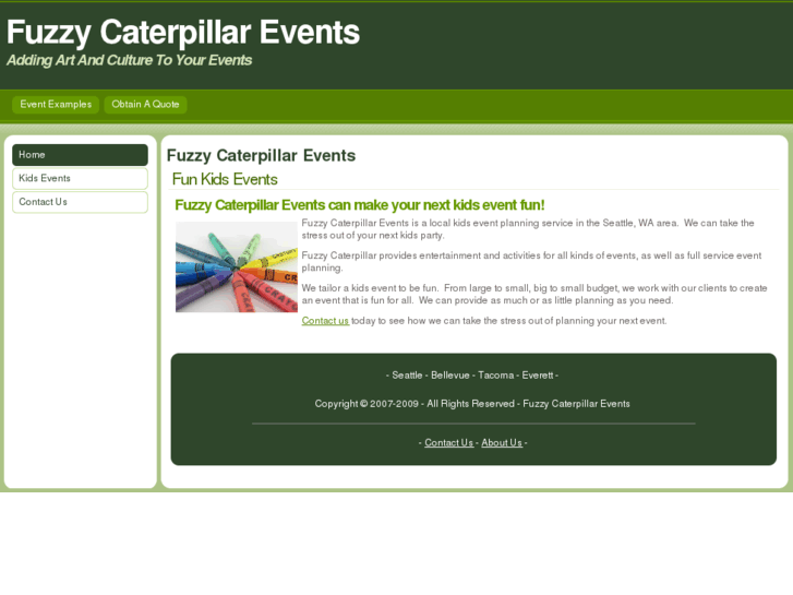 www.fuzzycaterpillarevents.com