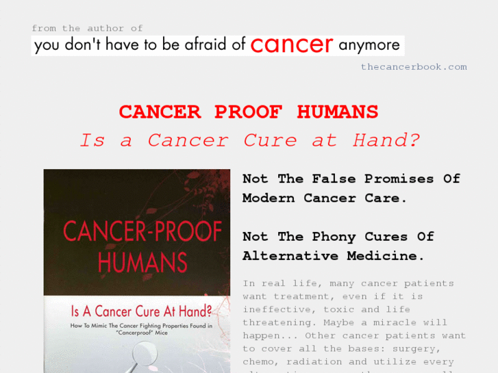 www.afraidofcancer.com