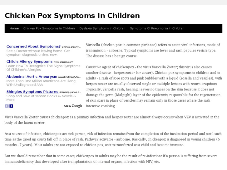 www.chickenpoxsymptomsinchildren.com