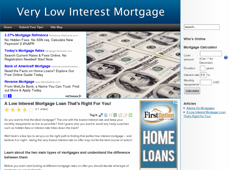 www.verylowinterestmortgage.info