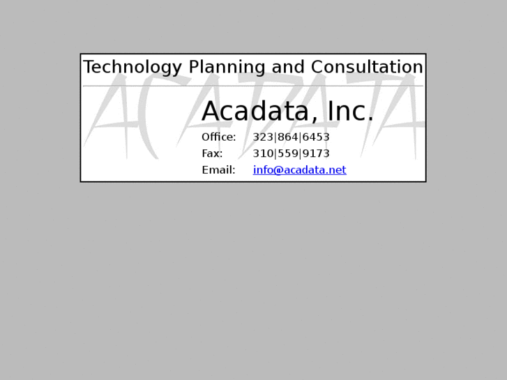 www.acadata.net