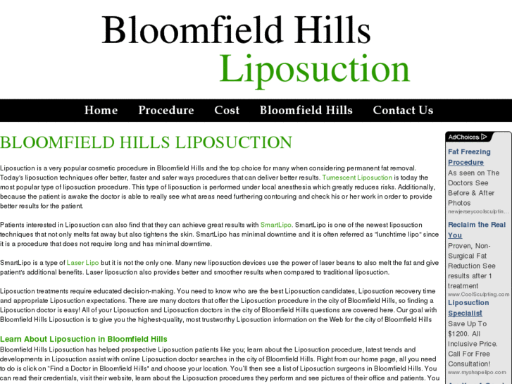 www.bloomfieldhillsliposuction.com