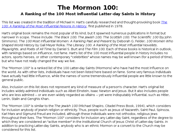 www.mormon100.com