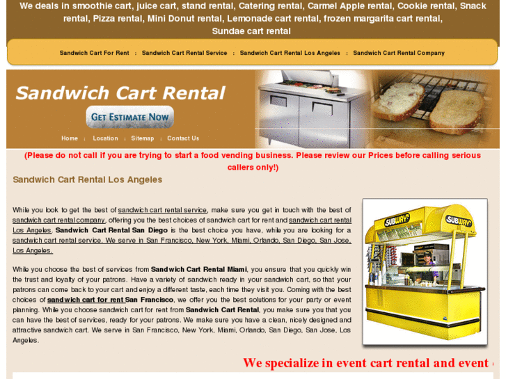 www.sandwich-cart-rental.com