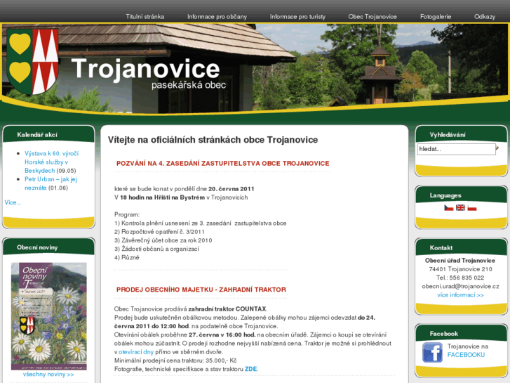 www.trojanovice.cz