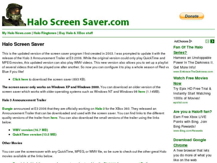 www.haloscreensaver.com