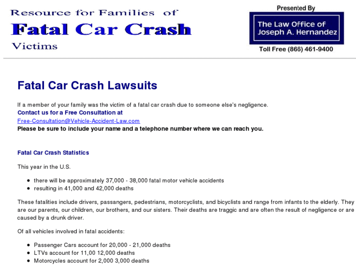 www.fatalcarcrash.org