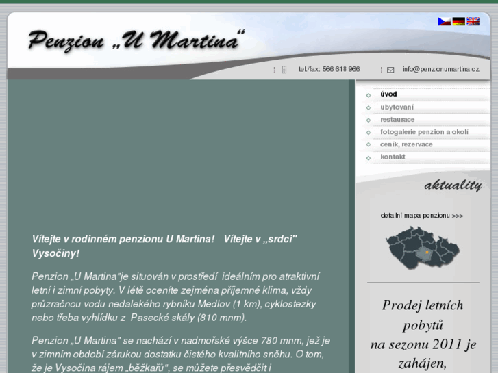 www.penzionumartina.cz