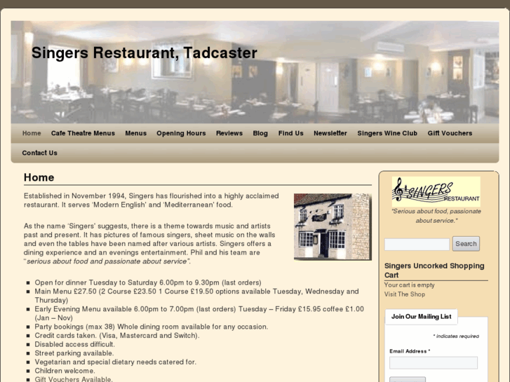 www.singersrestaurant.com