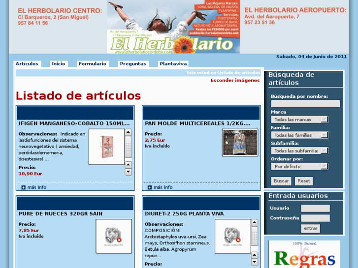 www.elherbolariocordoba.com