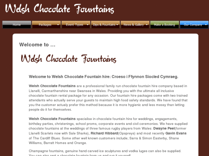 www.welshchocolatefountains.com